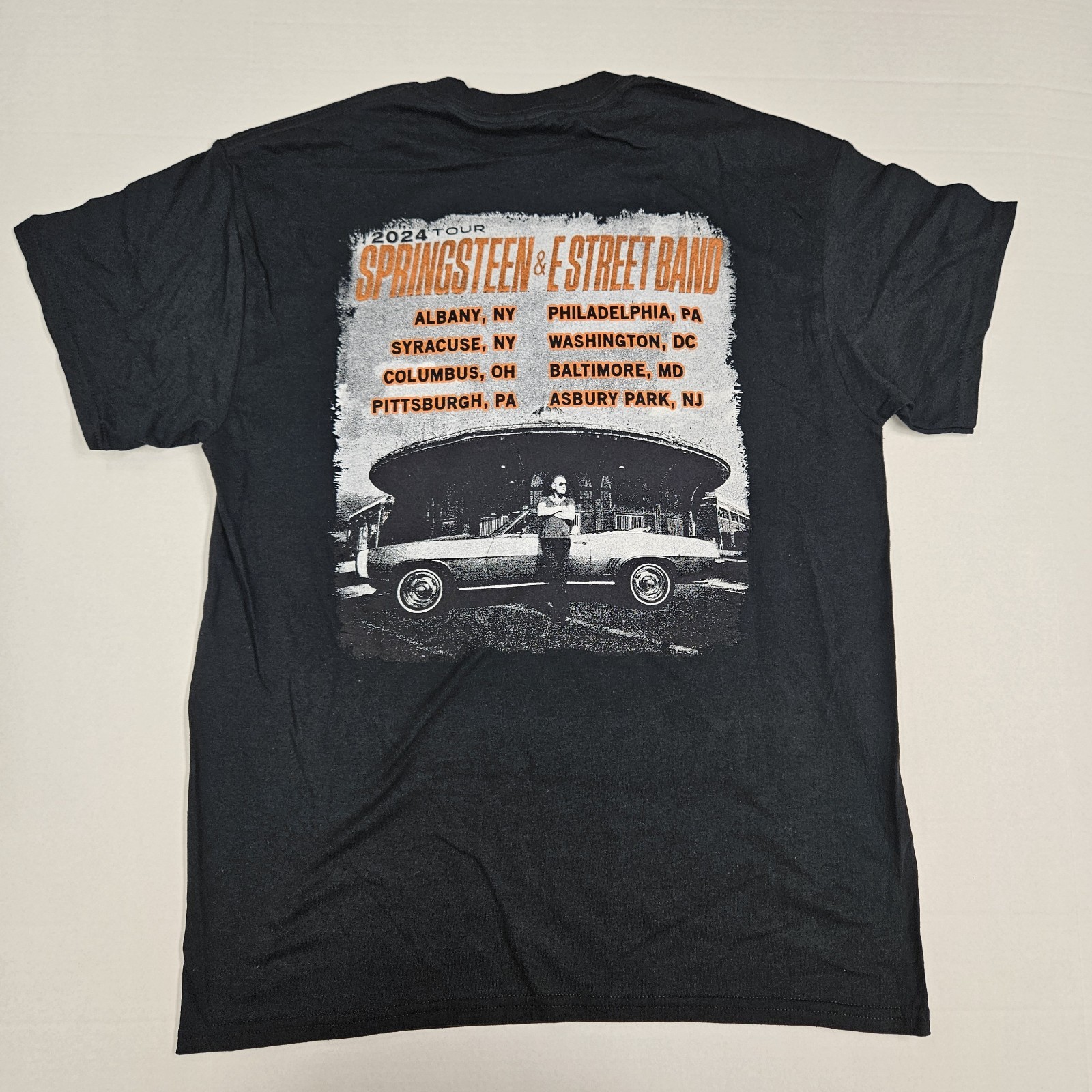 Bruce Springsteen 2024 Tour T Shirt ‘Black’ / Size M / Gildan Heavy Cotton Tee