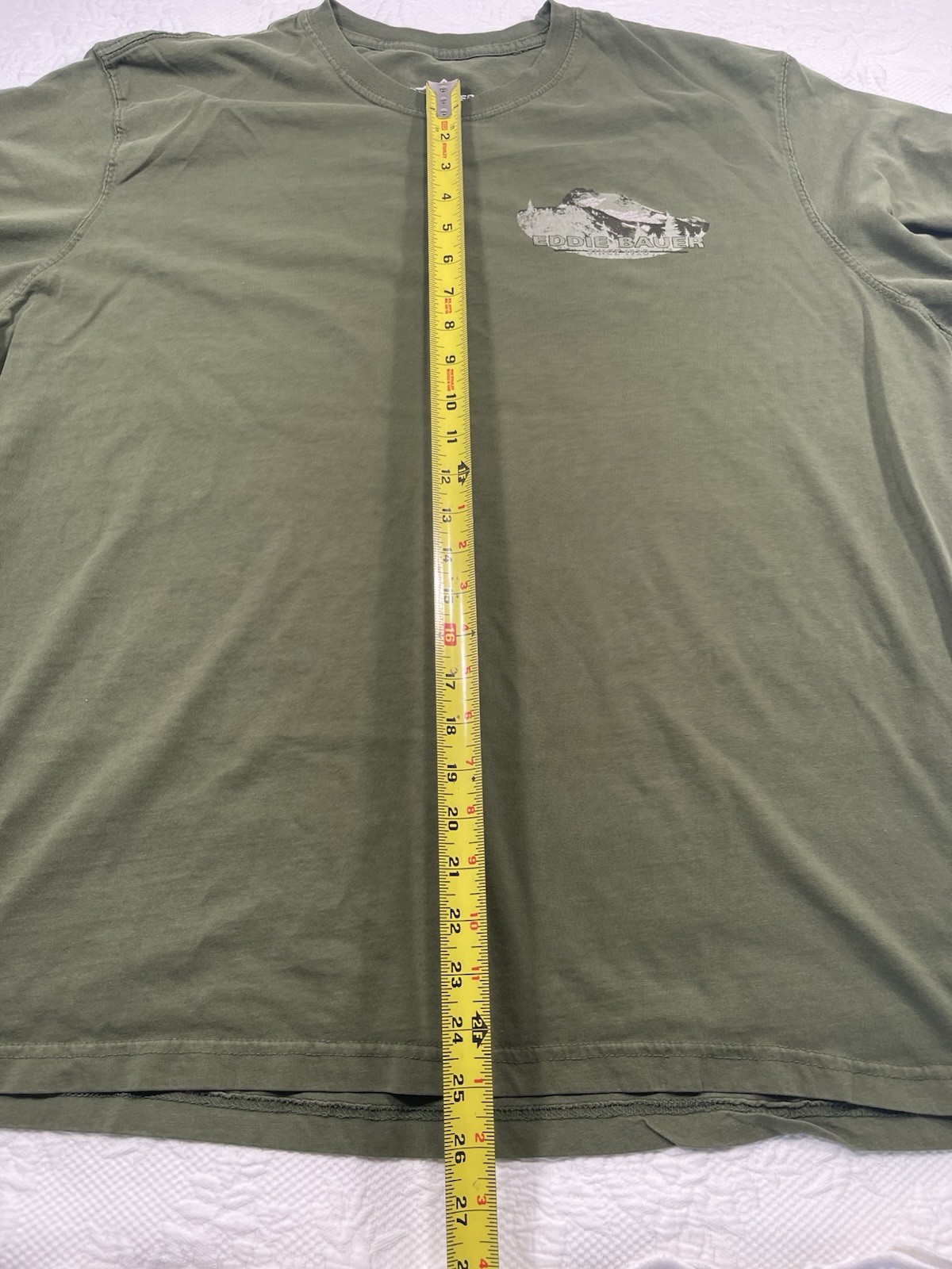 Eddie Bauer Men’s Green Graphic Logo Knit Crew Neck Short Sleeve XXL T-Shirt