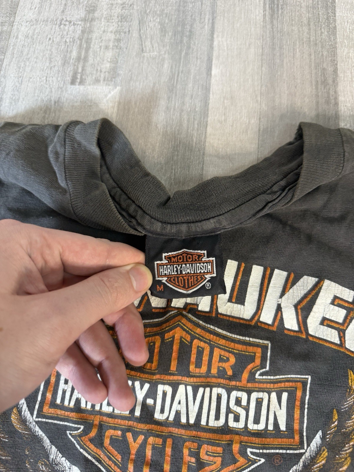 Vintage 1986 Harley Davidson Eagle Milwaukee Iron Biker Americana Mens MEDIUM