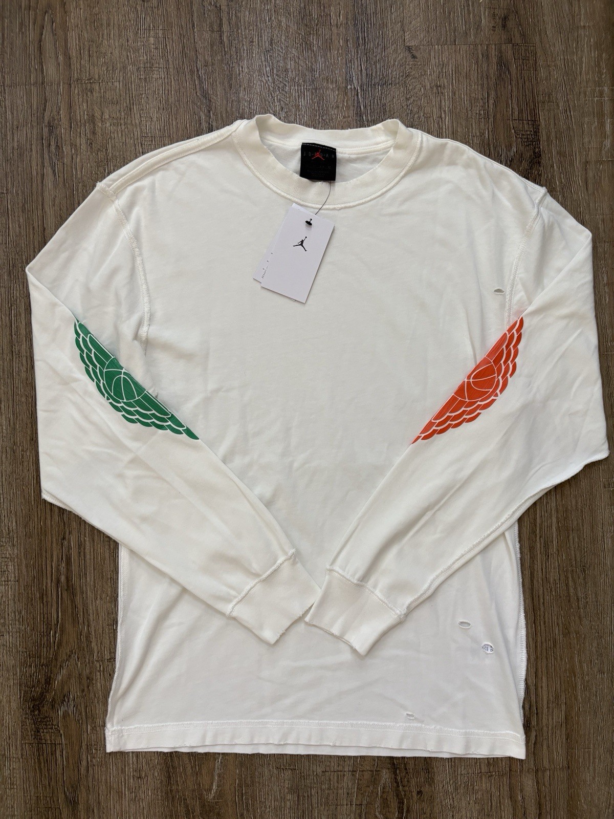 Nike Jordan Rare Air Long Sleeve Tee Shirt White Men’s Sz XS IB3134-134