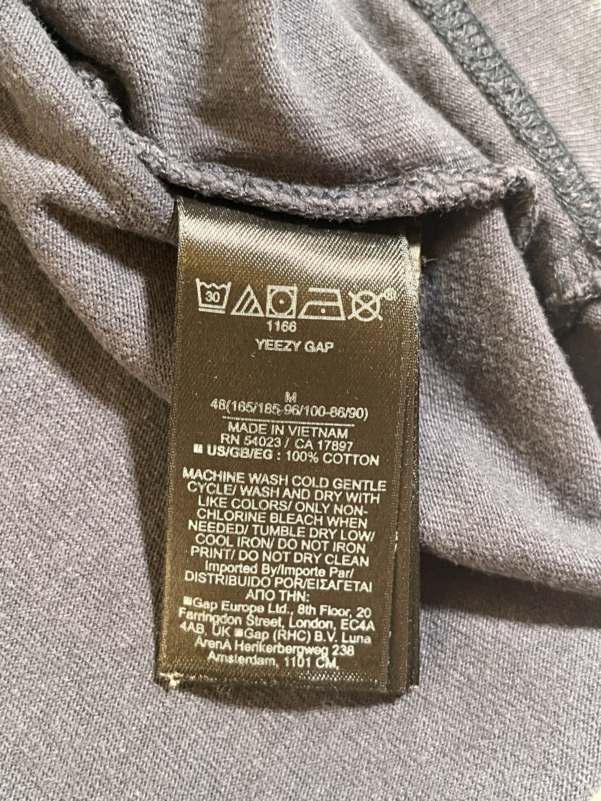 Yeezy x GAP YZY Black T Shirt Size Size Medium Kanye West Ye