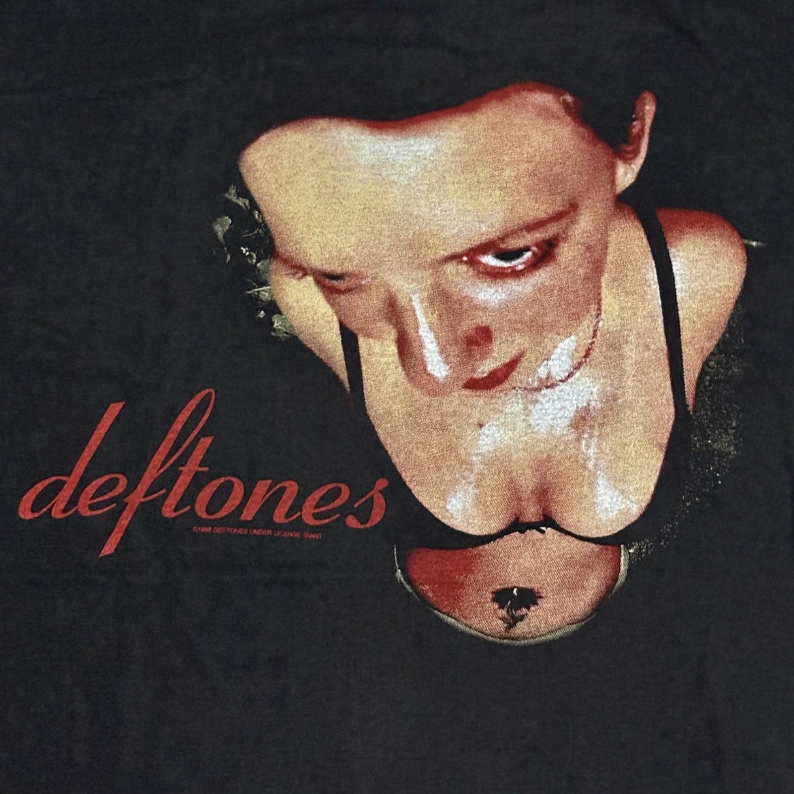 Vintage DEFTONES Around The Fur 1997 90s Metal Band GIANT Size L T-Shirt REPRINT