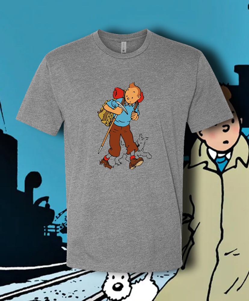Les Aventures De Tintin T shirt Adult & Youth sizes FAST SHIP!!