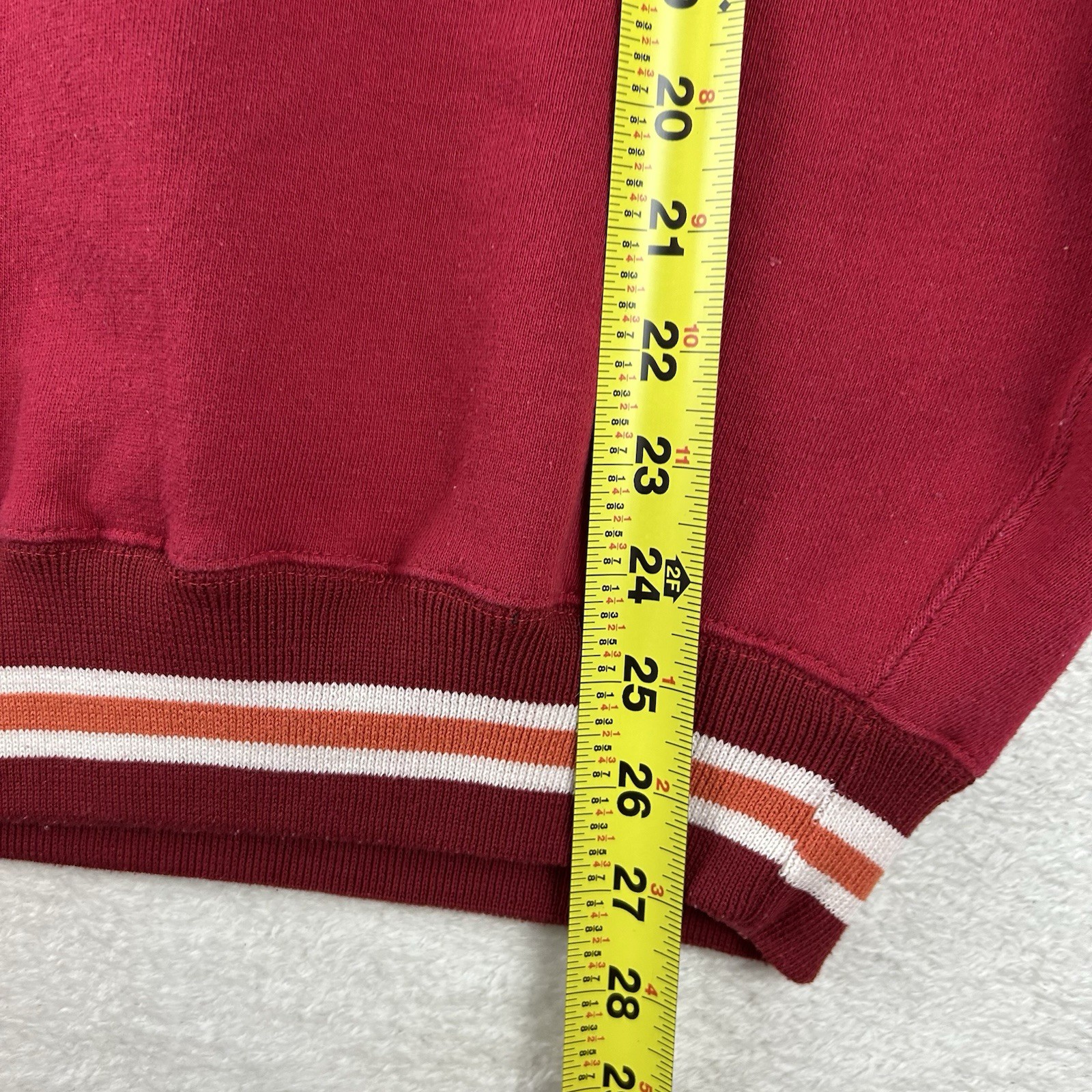 Vintage 90s Great Wall Of China Souvenir Sweatshirt Red Varsity Ribbed Men M