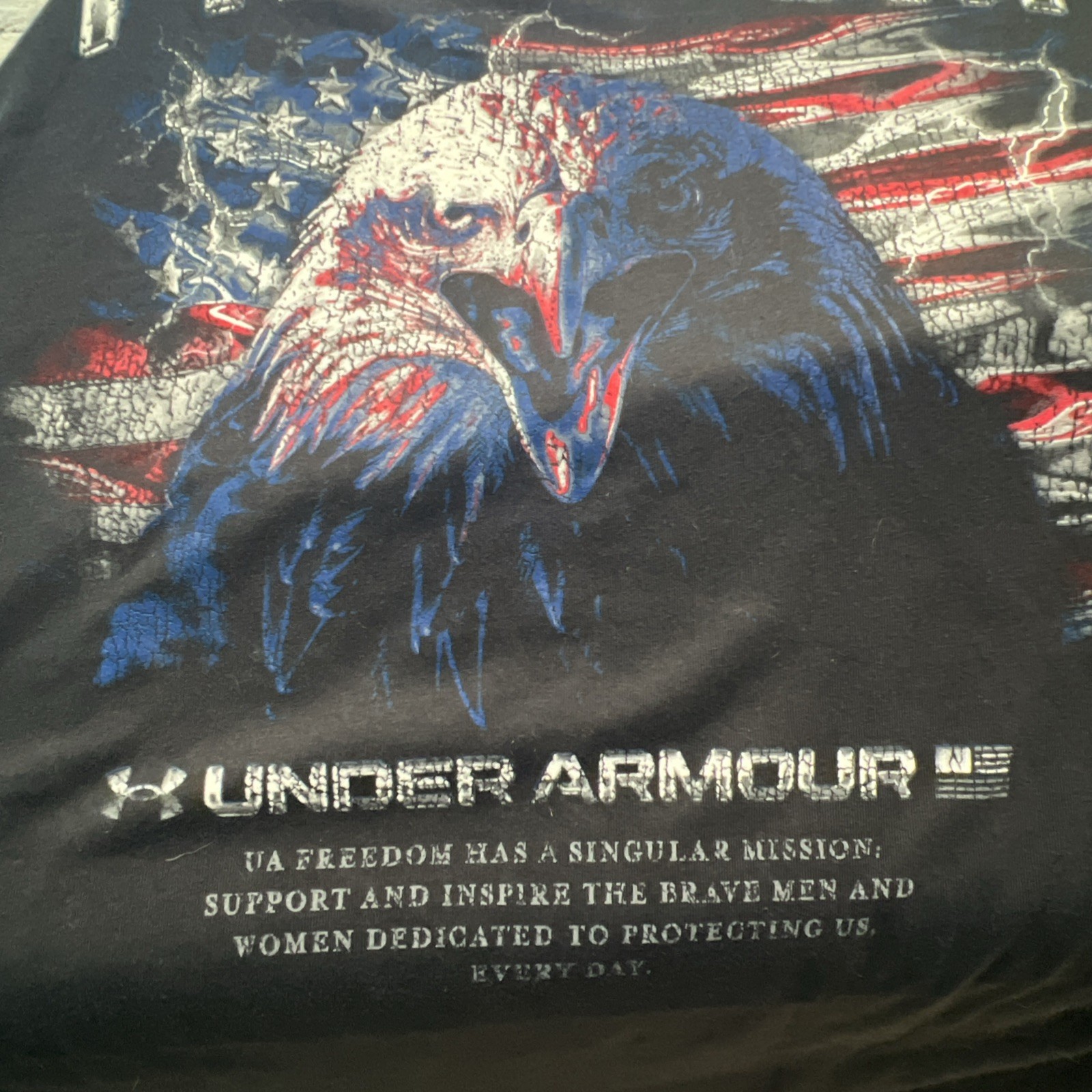 NWT Under Armour Freedom American Flag Bald Eagle TShirt Men’s XL Patriotic 250