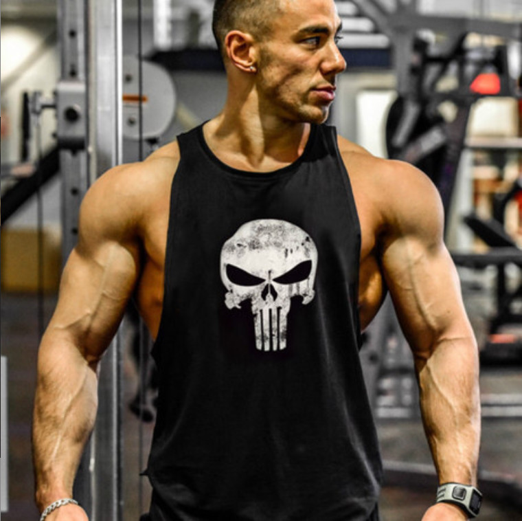 Men Workout Tank Top Gym Muscle Tee Fitness Vest Bodybuilding Sleeveless T Shirt