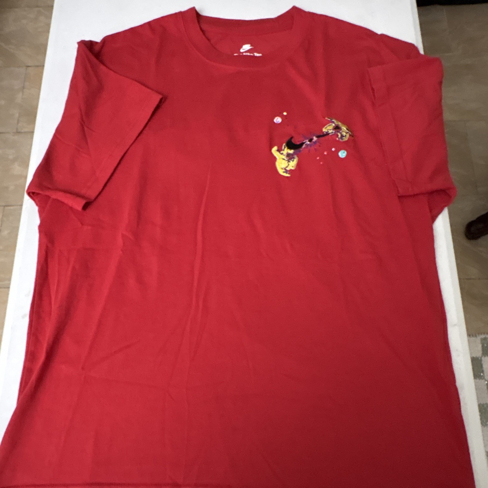 Nike Graphic T Shirt Mens M Red Solar System