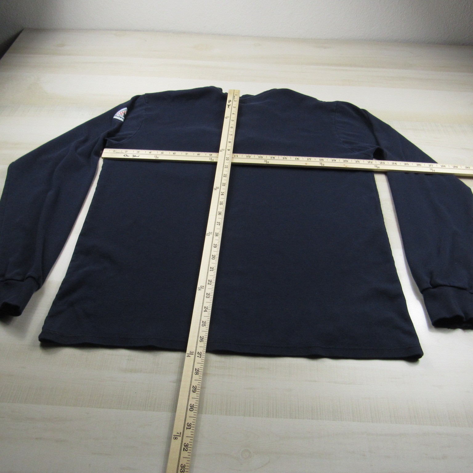 Bulwark Shirt Mens Large Blue Henley FR Fire Resistant Pocket Cat 2 Workwear