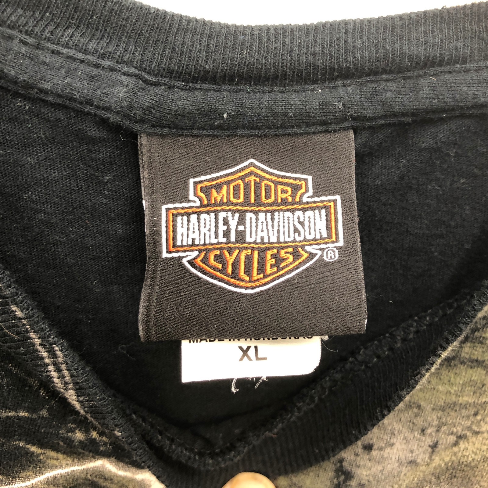 Harley Davidson T-shirt Mens XL Las Vegas Nevada Black Lightning Storm Skull