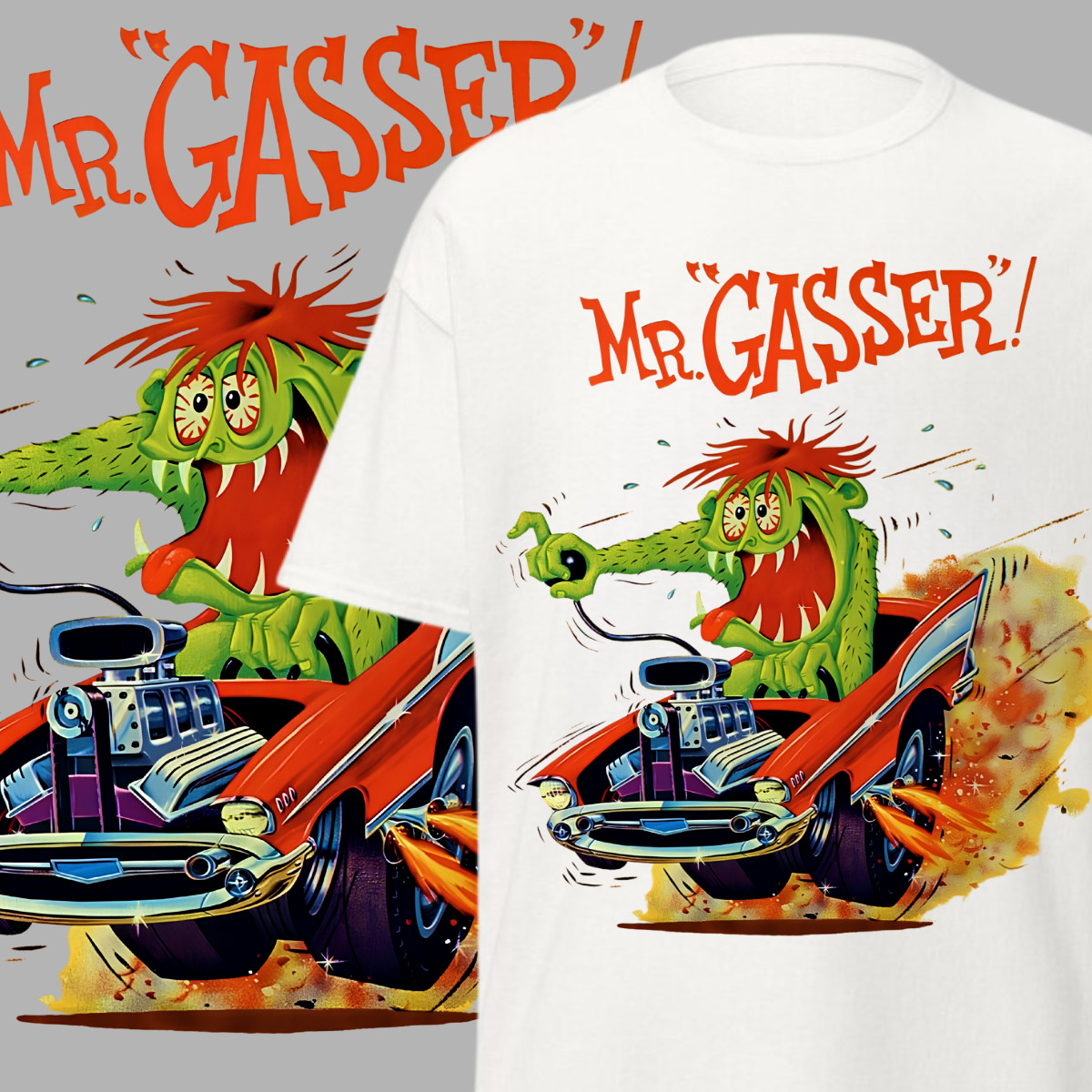 Ed Roth Rat Fink Mr Gasser T Shirt