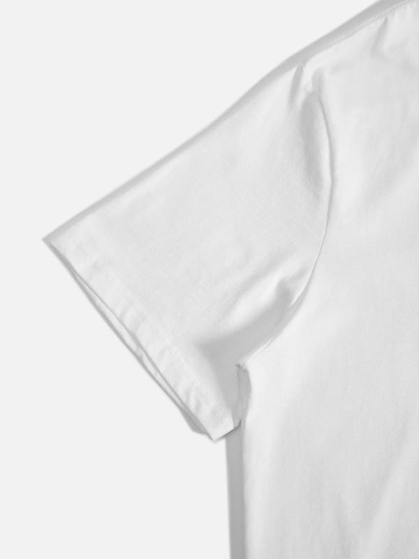 100% Cotton Soft Stretch Crew Neck Random Print Summer Streetwear Tee