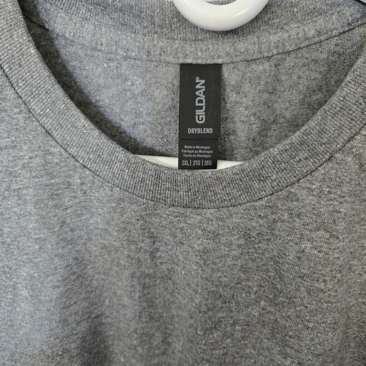 Gildan G800 Mens Cotton/Polyester Knit DryBlend Graphite Gray Plain T-Shirt