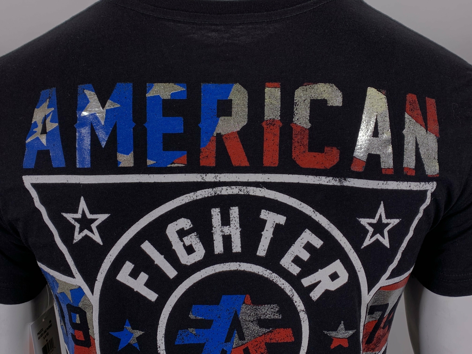 AMERICAN FIGHTER Men’s T-Shirt SILVER LAKE PATRIOT Athletic Biker MMA S-4XL