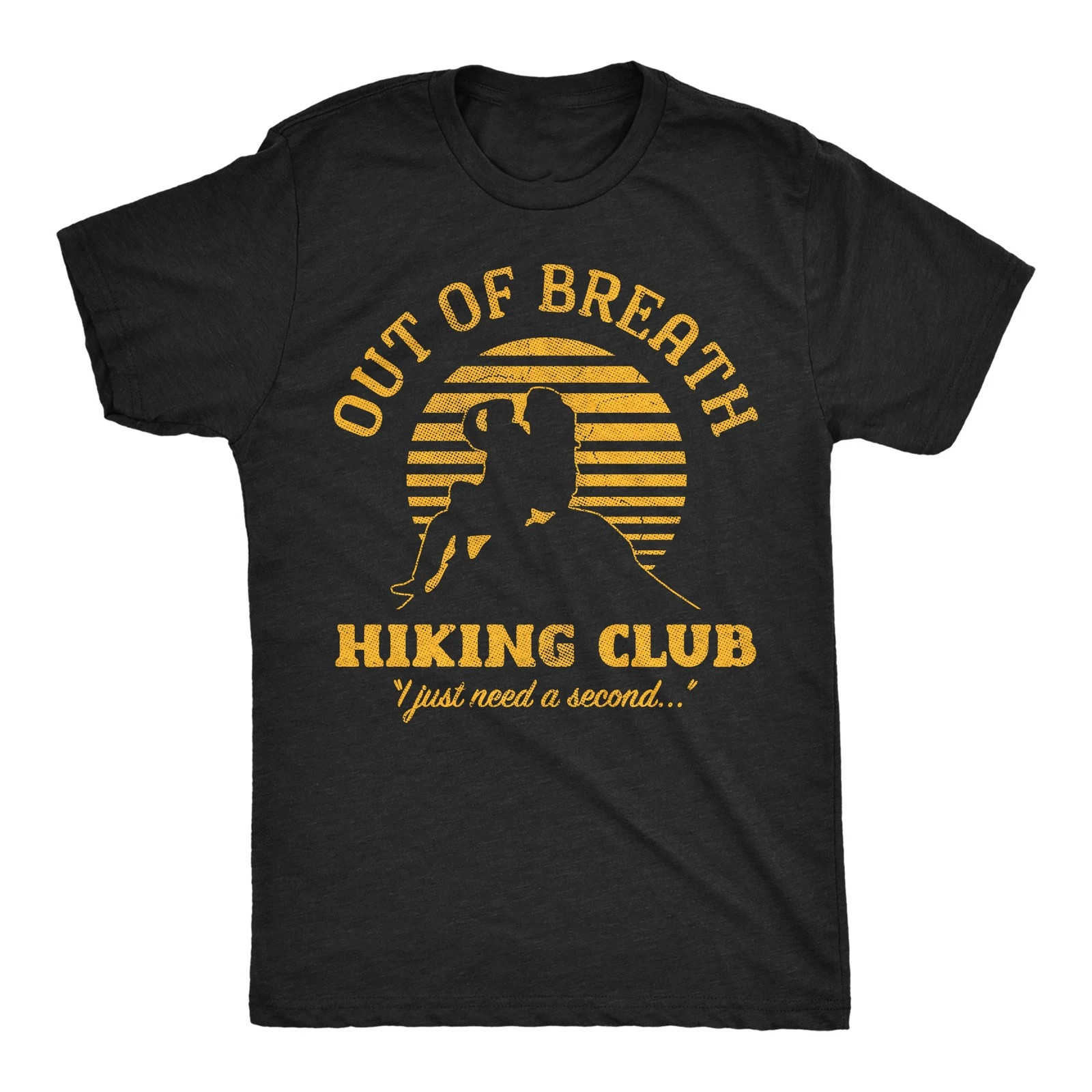 Mens Funny T Shirts Out Of Breath Hiking Club Sarcastic Nature Graphic Novelty