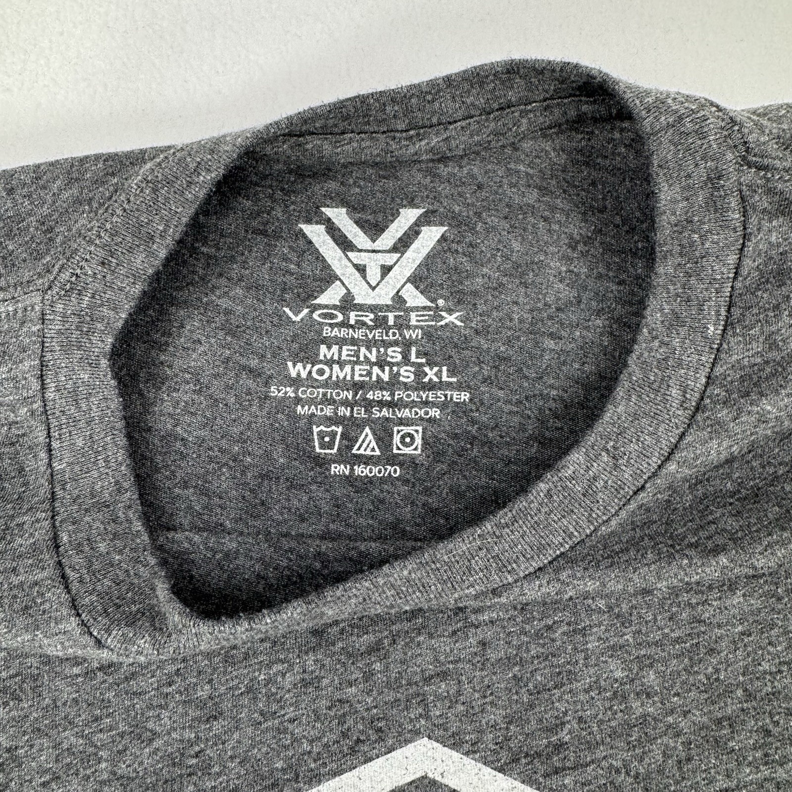 Vortex Optics Shirt T-Shirt Men’s LargeGray Long Sleeve Logo Lightweight