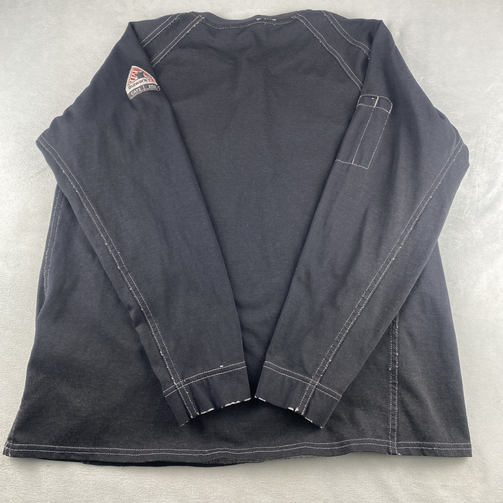 Bulwark FR IQ Series Henley Shirt Medium Black CAT2 2112 Westex Workwear
