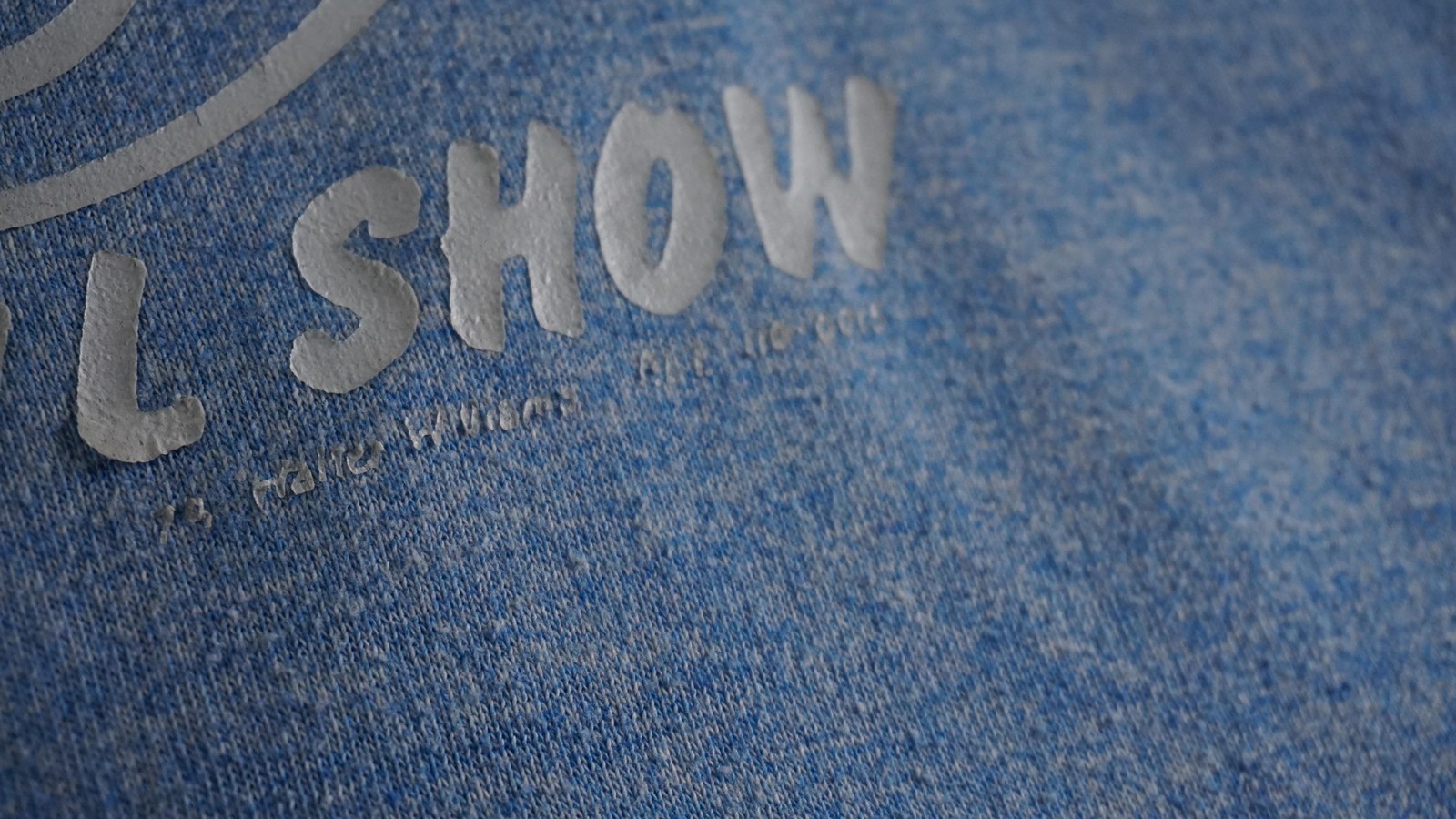 Vintage Mr. Bill Show Shirt Mens Large Blue Raglan V Neck Russell Made USA 80s
