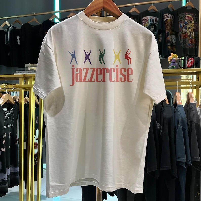 Jazzercise 90s Retro Workout Graphic T-Shirt Vintage Style Fitness Tee