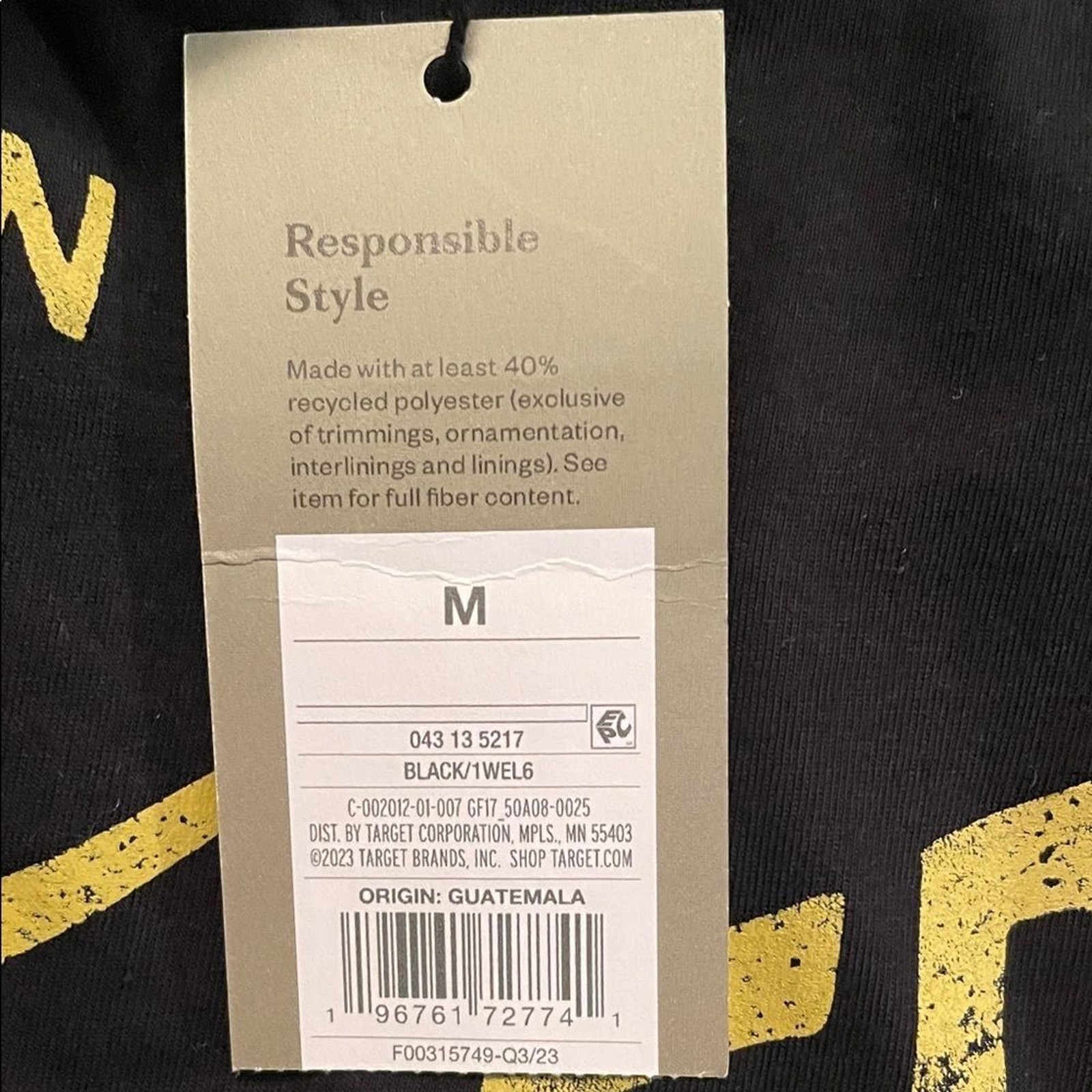 Goodfellow & Co Black and Gold Graphic Tee