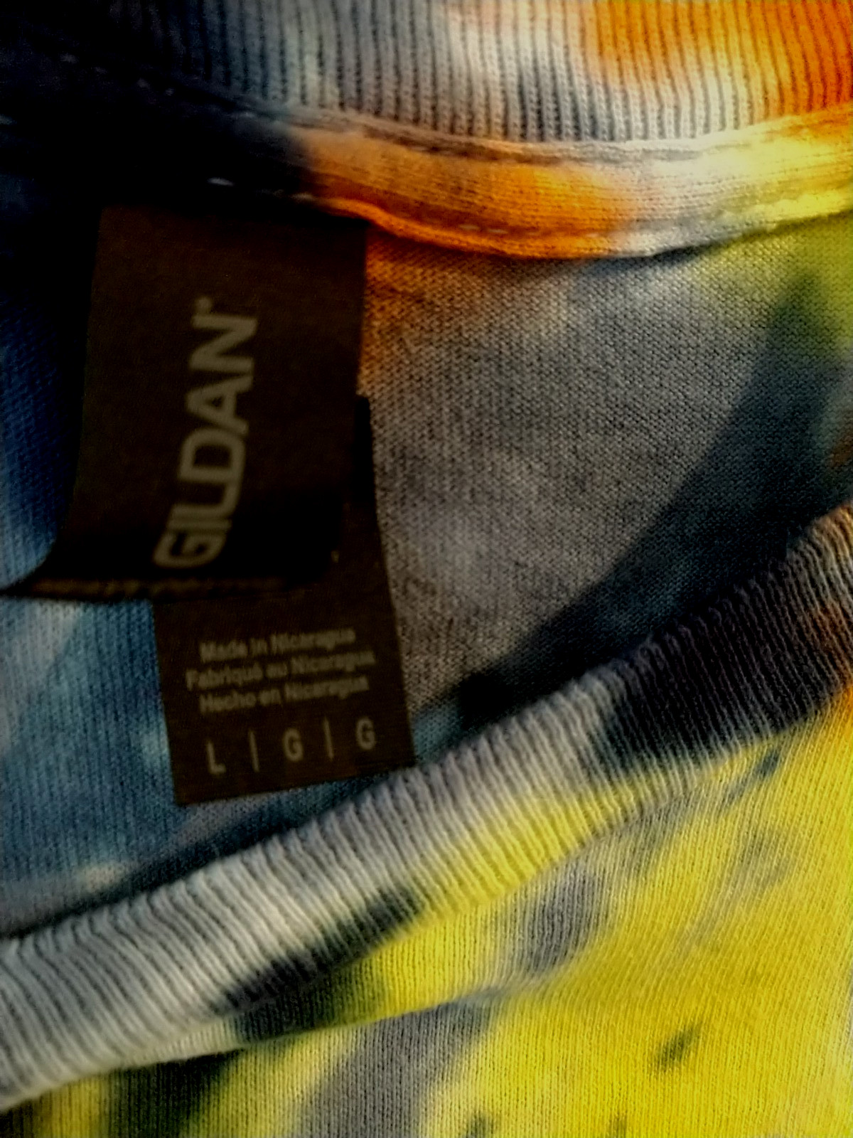 Handmade Spiral Tie Dye Shirt Unisex Men Women Sz L Hippie Cotton Gildan (T151)