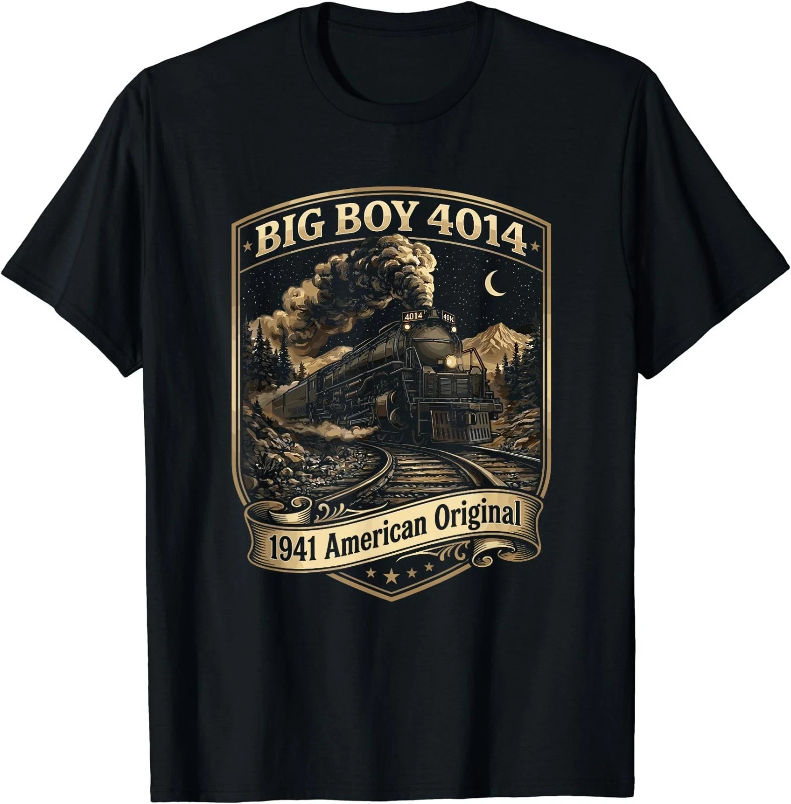 Big Boy 4014 Train Engineer Steam Train Conductor American T-Shirt S-5XL HM1682