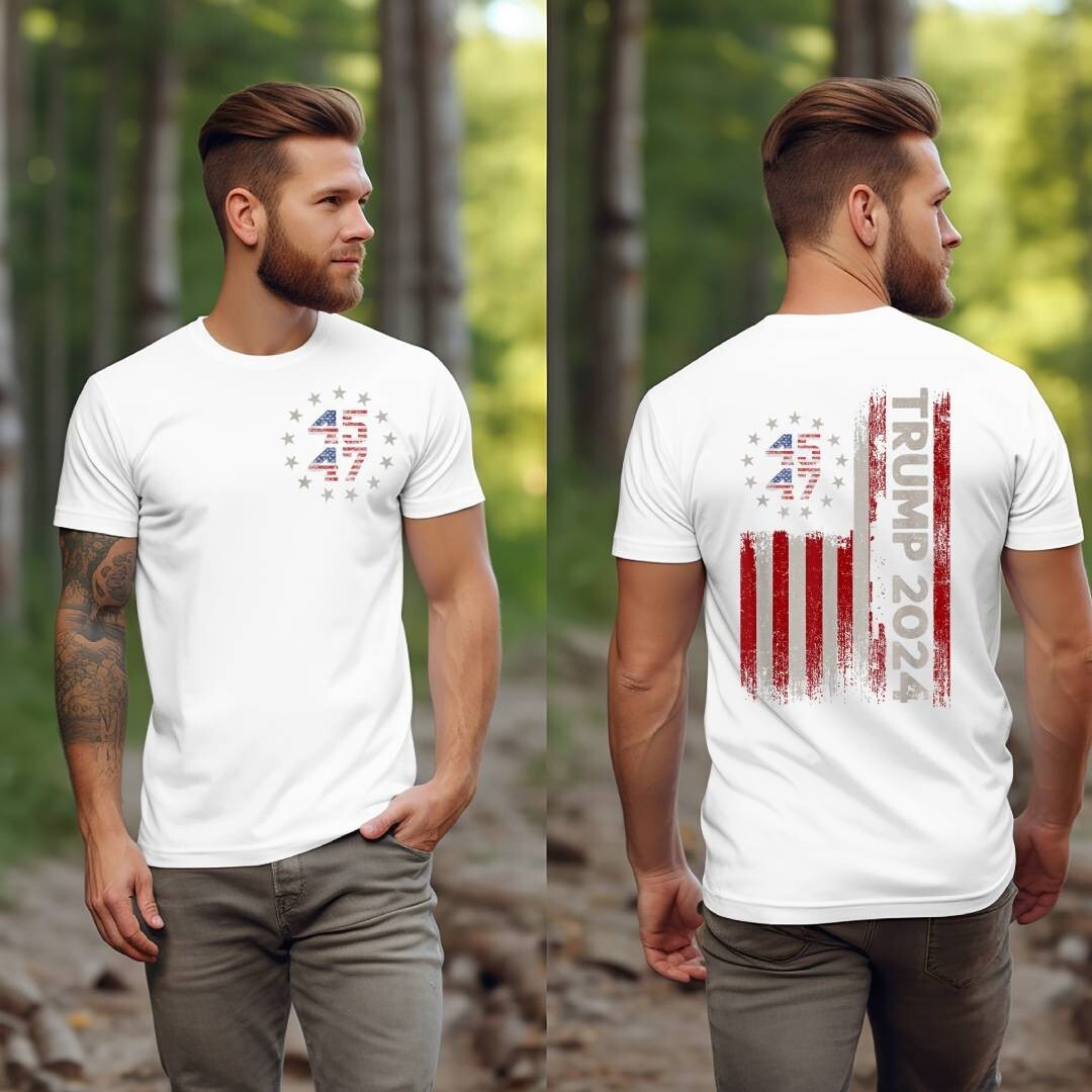 Trump 2024 MAGA 45 47 Missed Me Never Surrender Legend Flag PA Shooting T-Shirt
