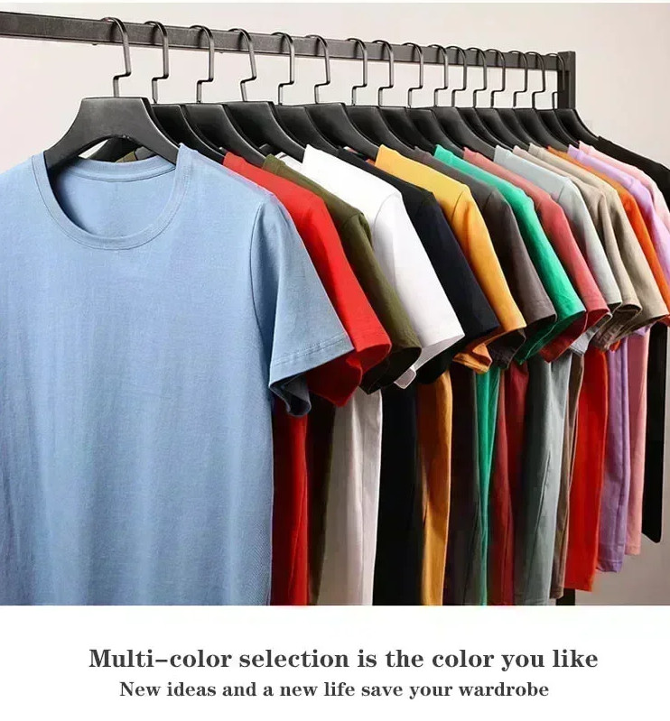 Men’s 100% Cotton T-Shirt Summer Casual Loose Fit Graphic Print Crew Neck Short