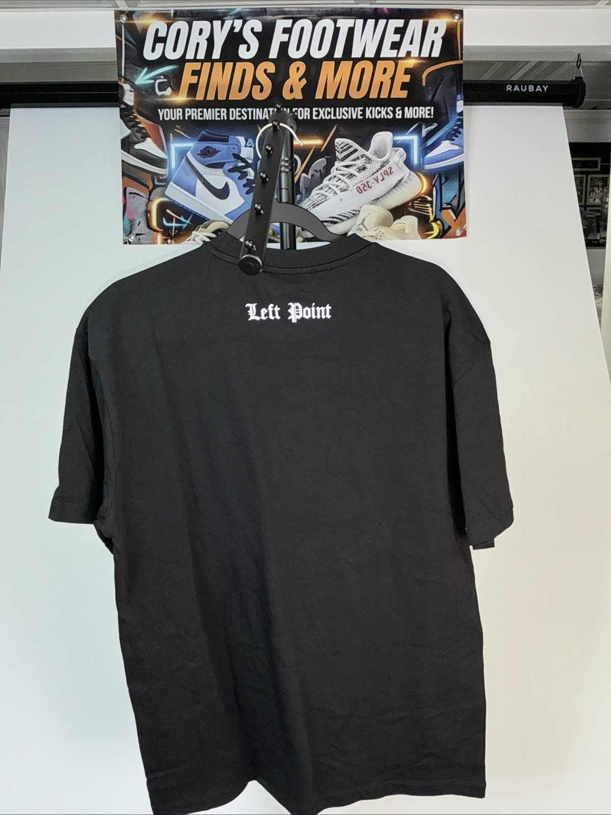 Left Point Italy Black Fighter / Graffiti Men’s T-Shirt Size XL