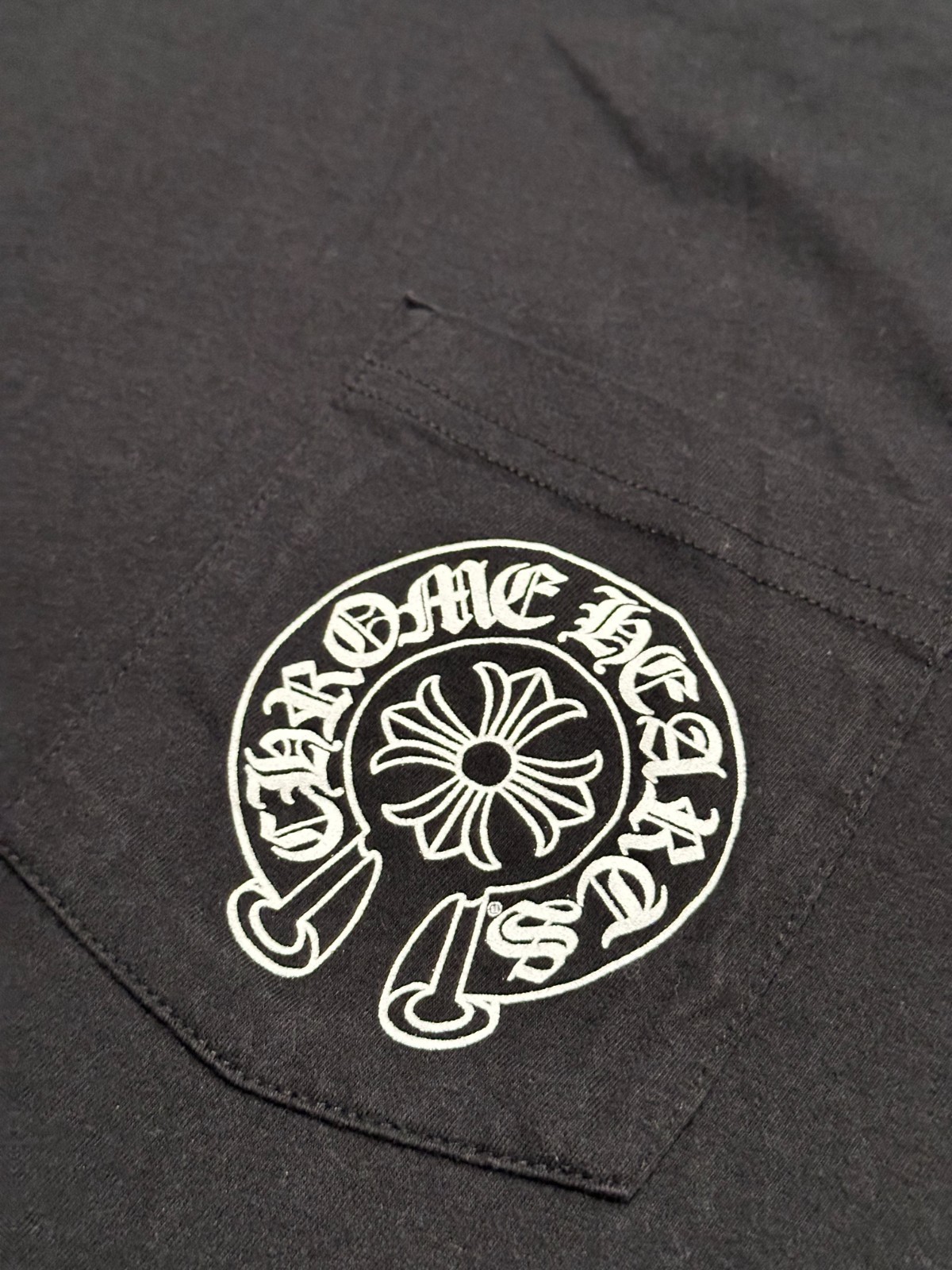 Chrome Hearts Los Angeles Horseshoe Pocket Tee Black Size Medium Made In USA