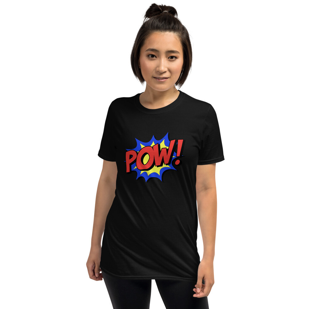 Pow T-shirt Comic Book Art Funny Geeky Pop Art Superhero Gift Tee
