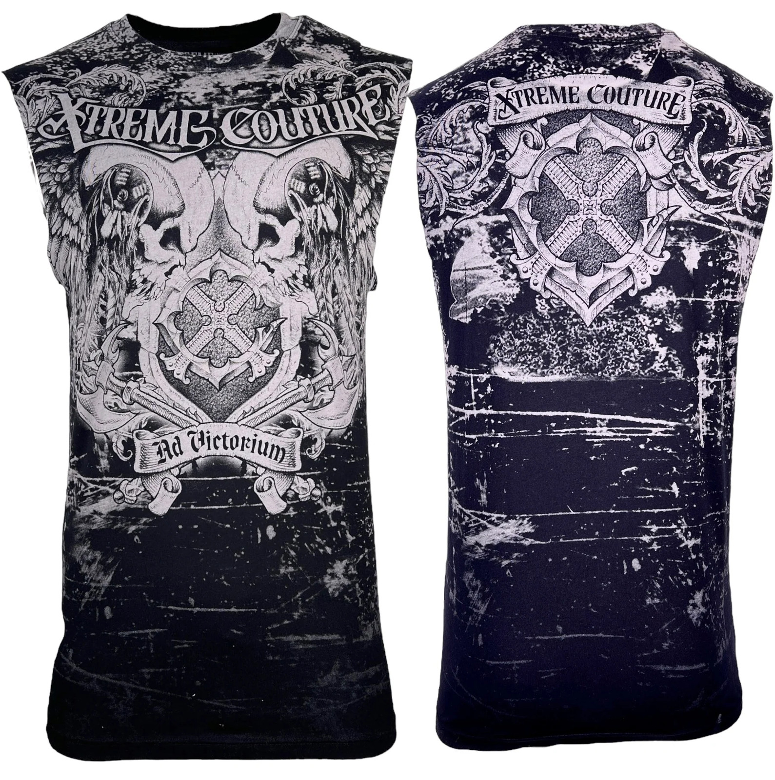 Xtreme Couture by Affliction Men’s Muscle Tee-Shirt Predato Tank Biker Skull