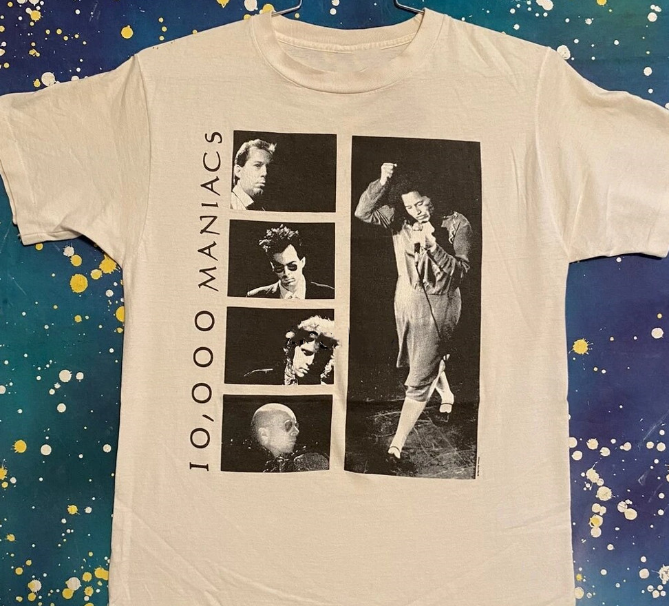Vtg 10000 Maniacs Band Tour Cotton White Unisex Full Size Shirt TR139
