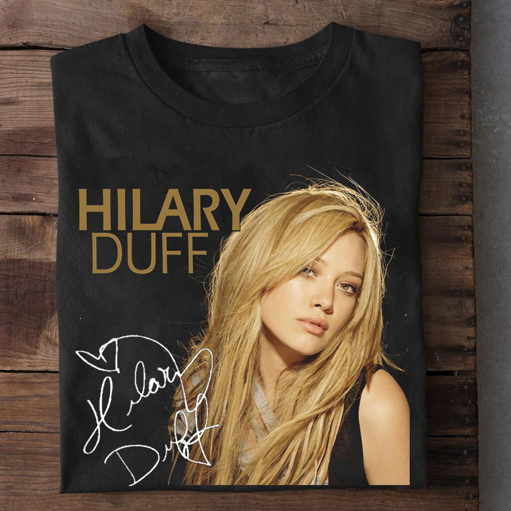 Hilary Duff Anywhere But Here Signature Black All Size Gift Shirt