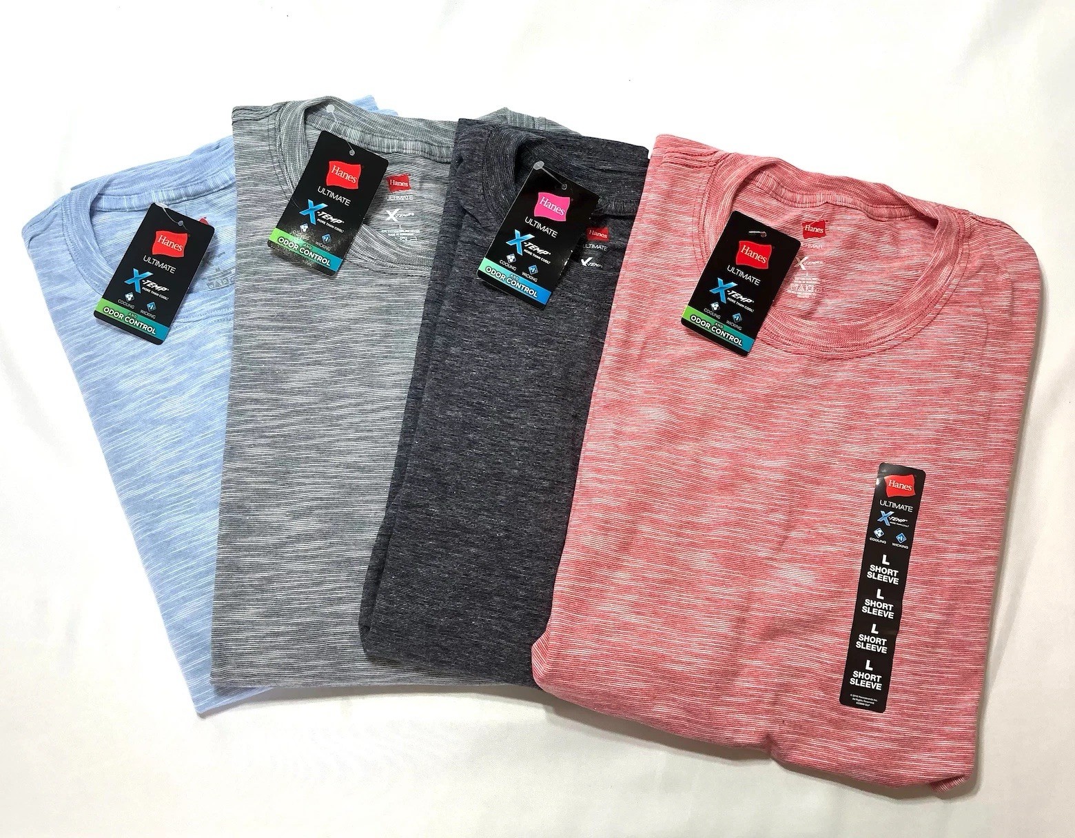 Hanes Ultimate X-Temp T-Shirts 2XL Ever Blue Green Heat New Sealed