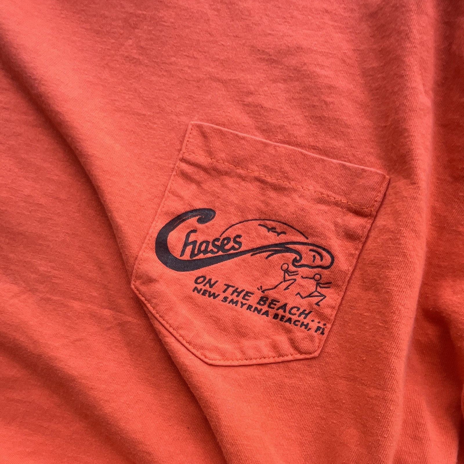 Tee Jays Vintage 90s Men’s XXL Orange Cotton Graphic Pocket Bike Week ’98 Tee