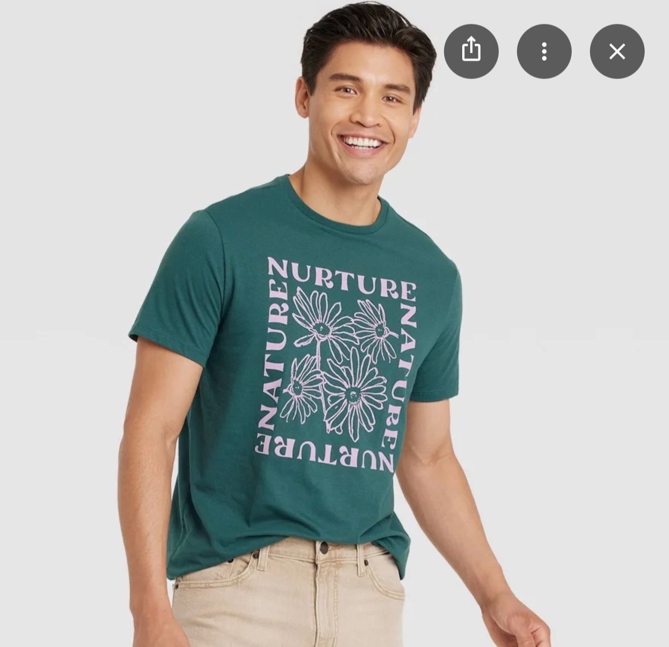 Goodfellow & Co Nurture Nature Graphic T-Shirt Green