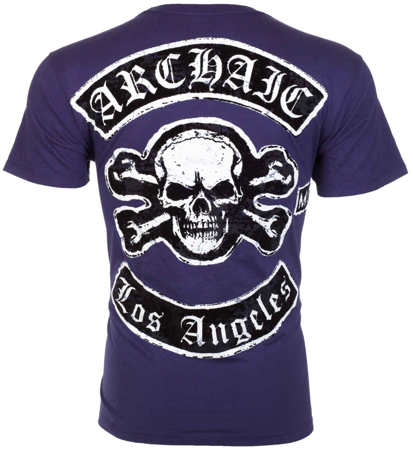 ARCHAIC by AFFLICTION Navy Blue KING Short Sleeve Slim Fit Y2K T-shirt NWT