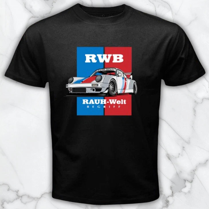 RWB Rauh Welt Begriff Racing Tuner Car Men’s Black Graphic T Shirt Freeships