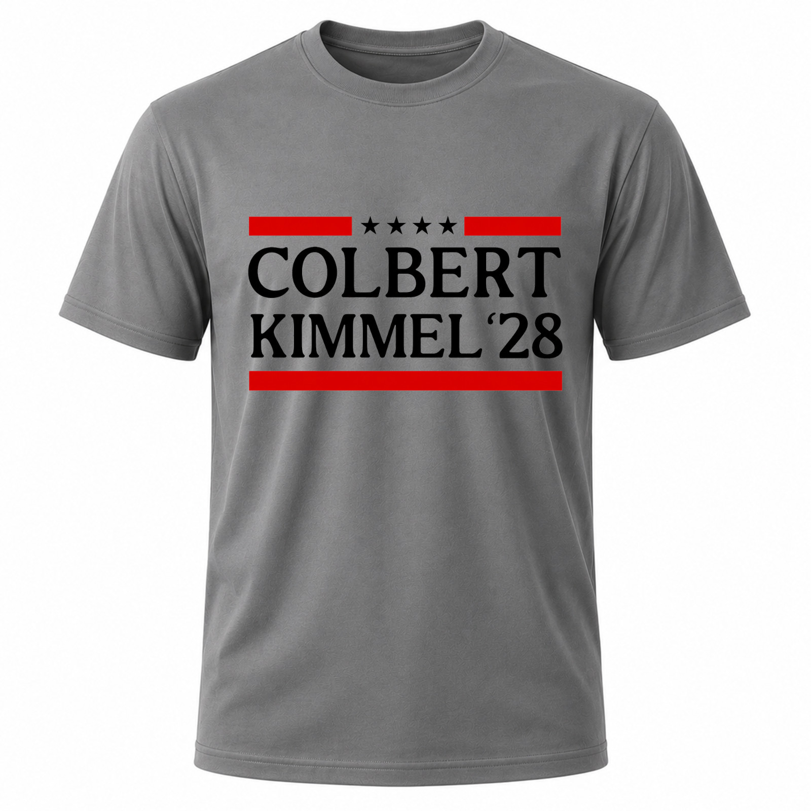 Colbert Kimmel 2028 Men’s Charcoal Graphic T Shirt Freeships