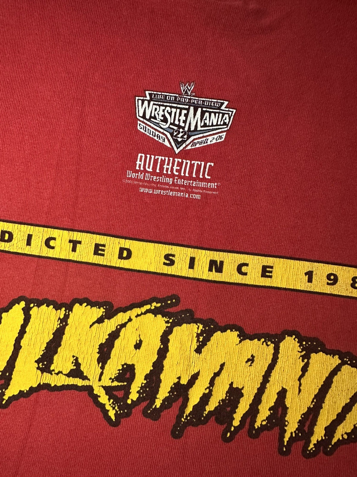 Vintage hulkamania Hulk Hogan T-Shirt Mens size MEDIUM 2005