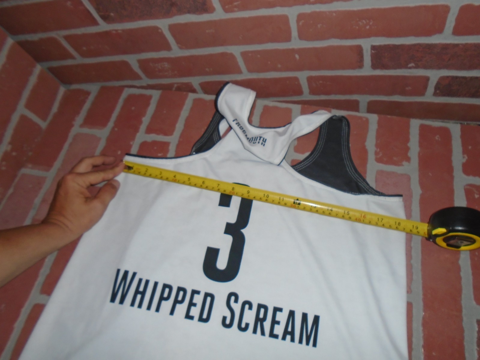 FROGMOUTH “#3 WHIPPED CREAM”REVERSIBLE JERSEY TANK-ADULT SIZE-SEE PICTURES