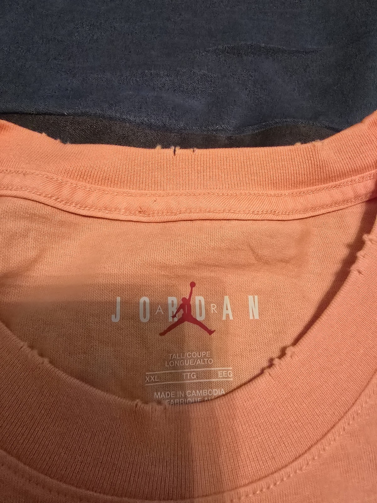 $65…Jordan Tatum “Distressed” size XXL-Tall T-shirt Orange Apricot. HF7849…
