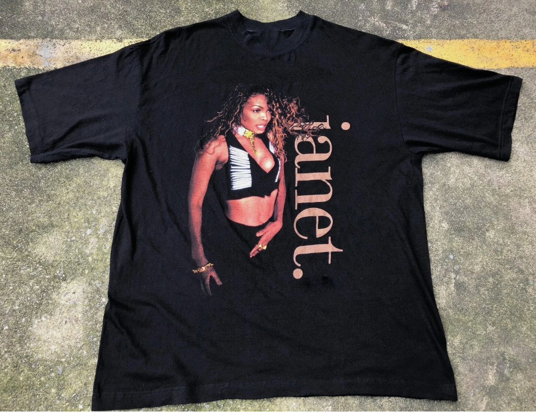 Janet Jackson World Tour 93-94 Cotton Black Unisex Shirt S-4XL