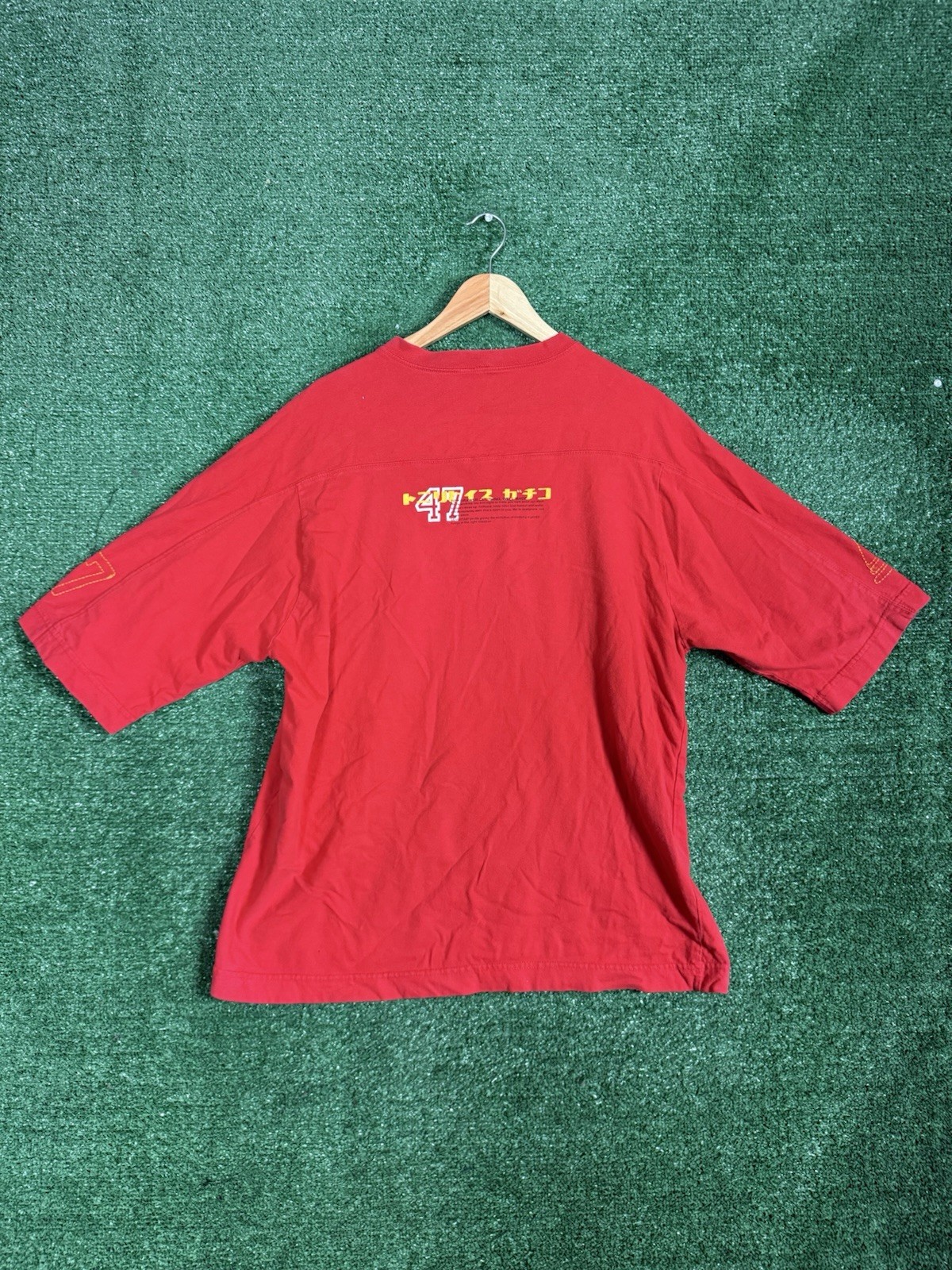 VTG Levis Silver tab 47 Top Drawer Clothing T Shirt Adult L Red Chinese Letter