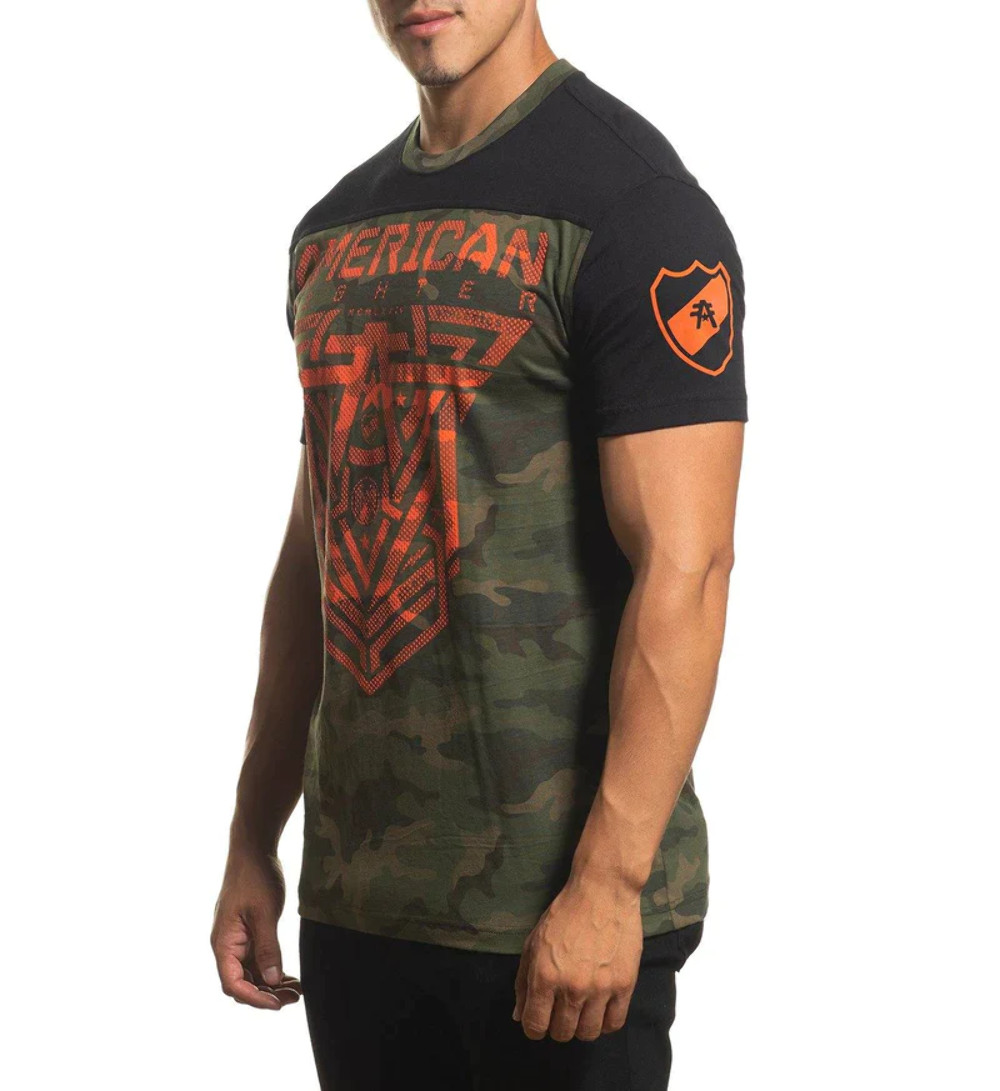 AMERICAN FIGHTER Men’s T-shirt GLOVER Athletic Military Green XS-4XL