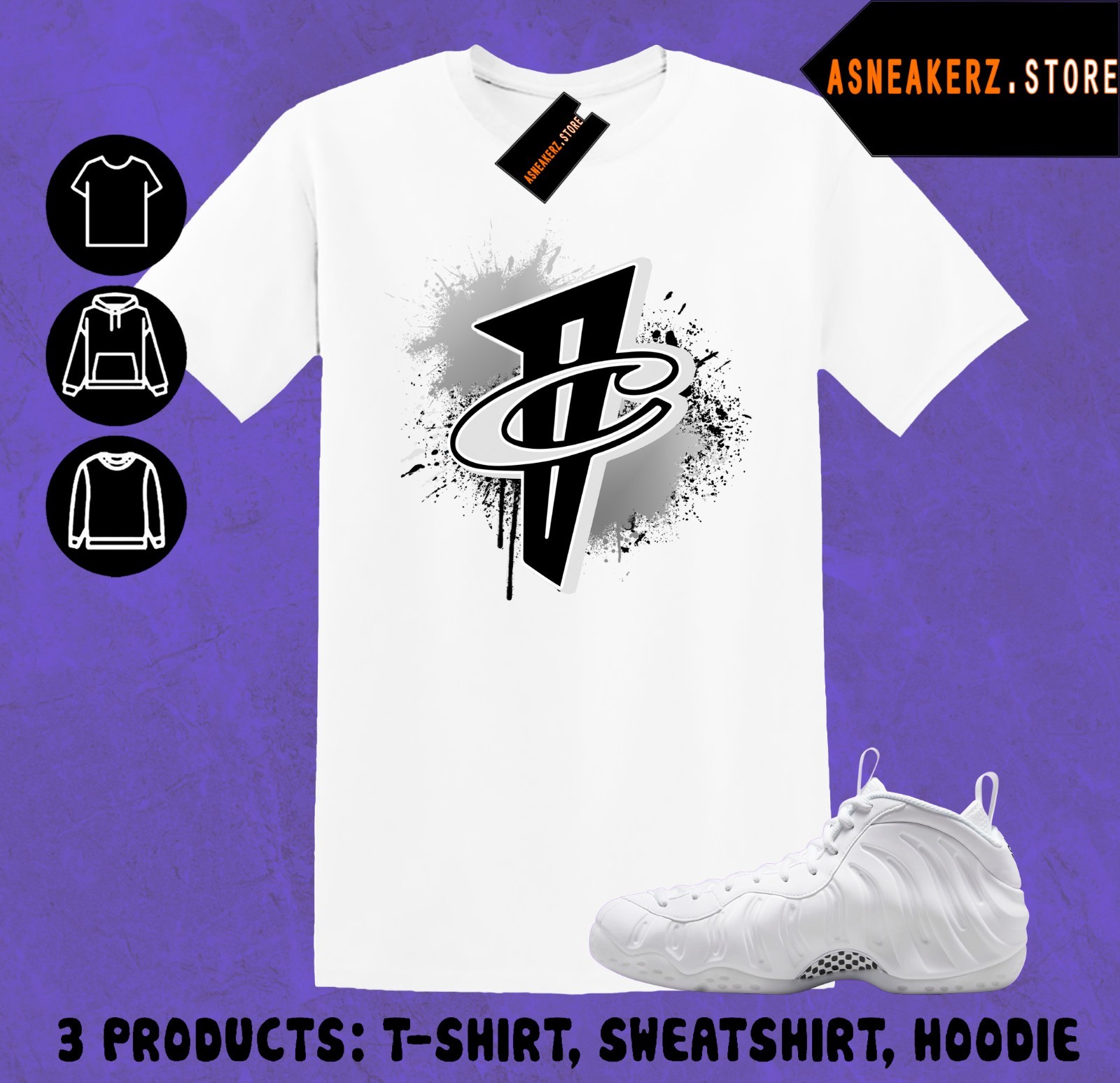 Tee Shirt Matching Foamposite One Triple White Match Sneaker Number 1 Cent Penny