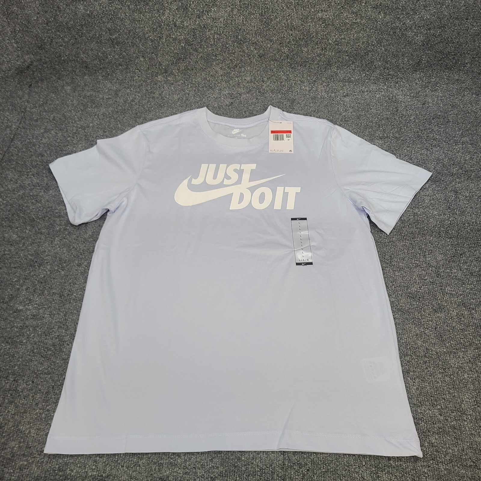 Nike Shirt Mens Large Blue Football Grey White Just Do It Cotton New Tee 55