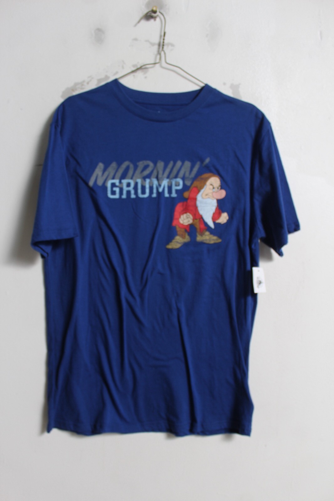 Disney Parks Grumpy T-Shirt – Blue – Size Small S NEW (H32)