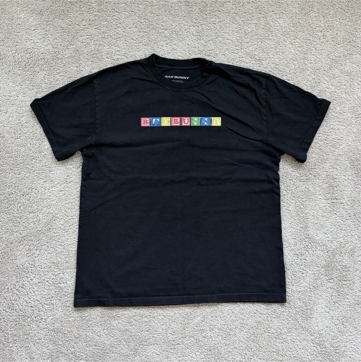 Bad Bunny YHLQMDLG Blocks Licensed Merch Size Large