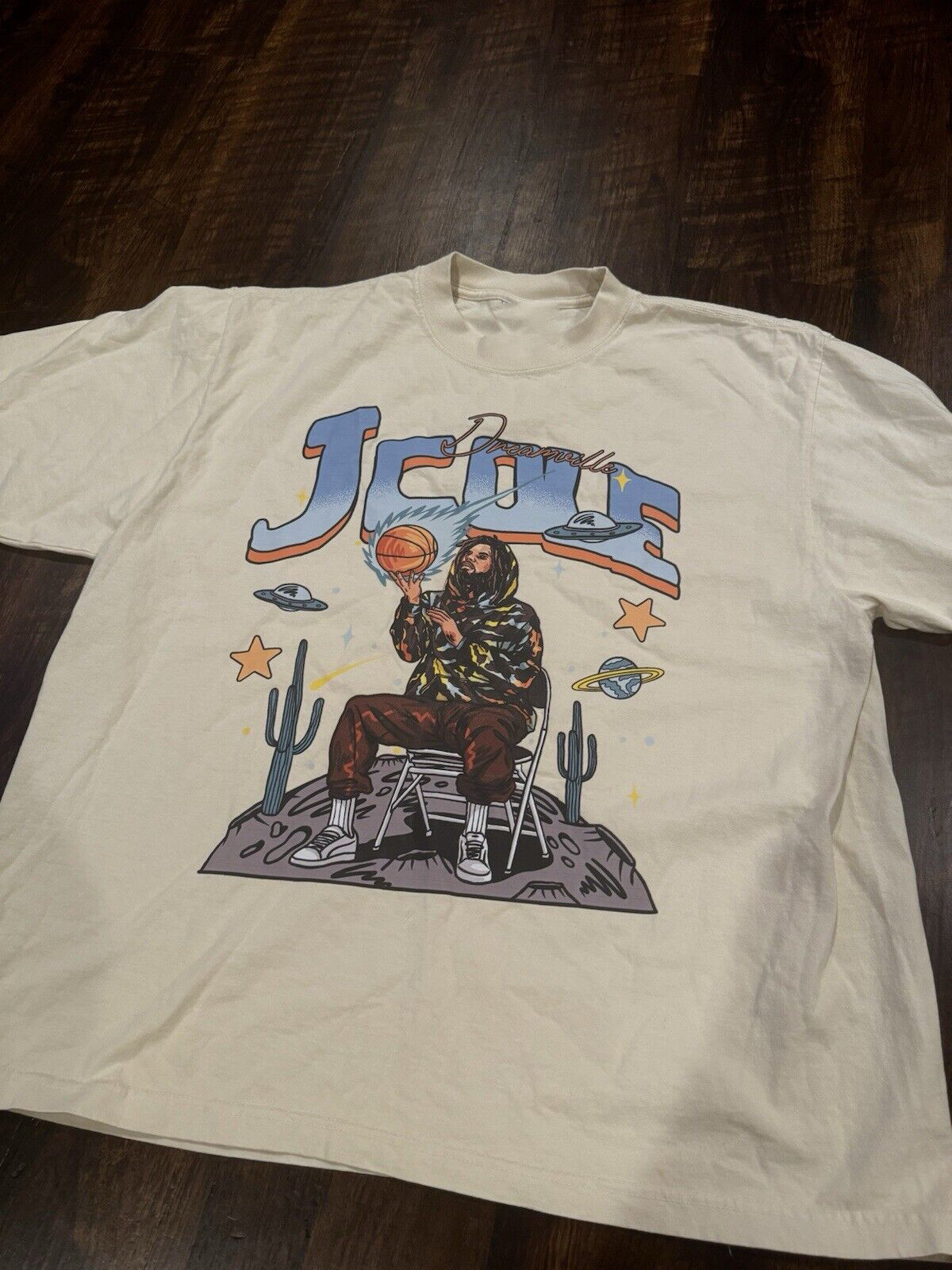 J Cole Tour Hip Hop Rap White Heavy Cotton Adult T-Shirt All Size